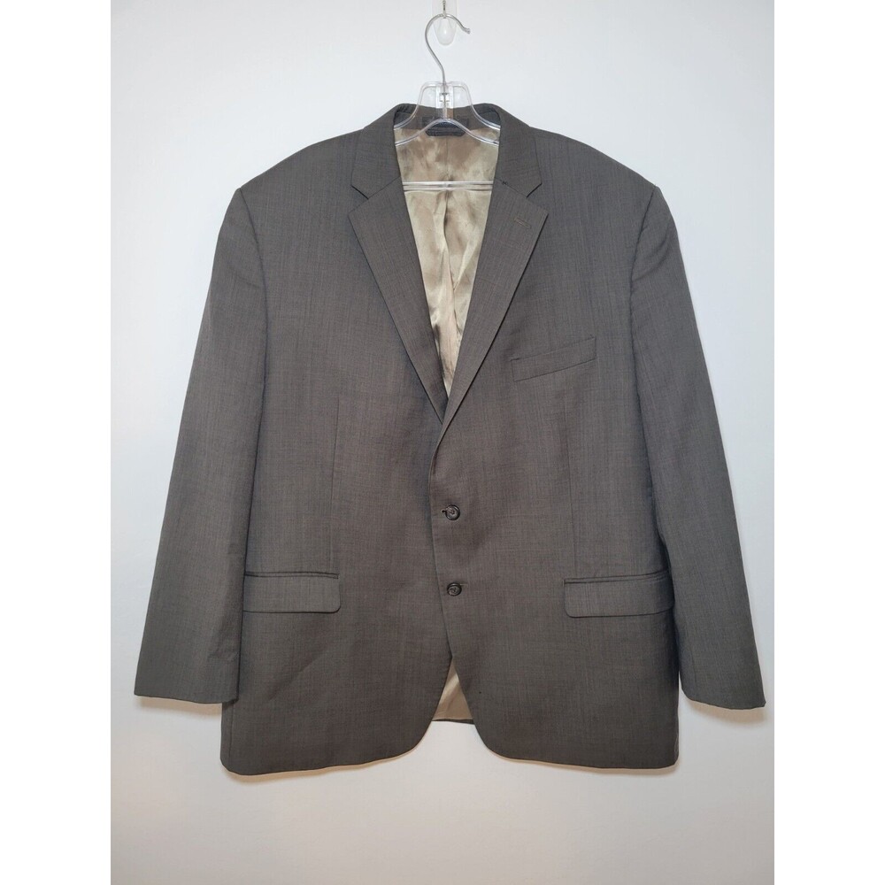 Lauren Ralph Lauren Blazer‎ Mens 48 Dark Grey Woven Suit Jacket Macys Two Button